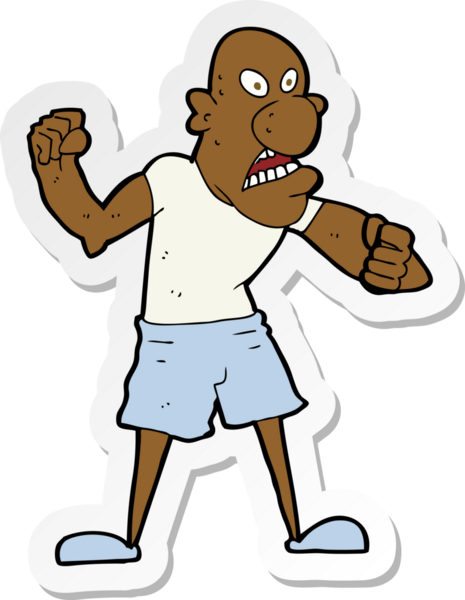 Bir insan tarafından çizilmiş vahşi bir adamın çıkartması.