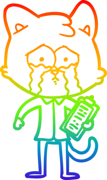 gökkuşağı gradyanı çizimi bir insan tarafından çizilmiş çizgi film kedisi