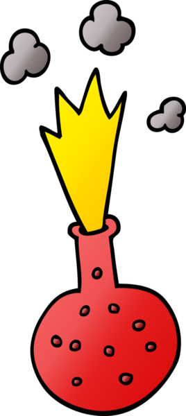 Bir insan tarafından çizilmiş patlayıcı bir kimyasalın karalaması.