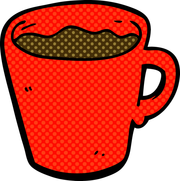 bir insan tarafından çizilmiş kahve fincanı.