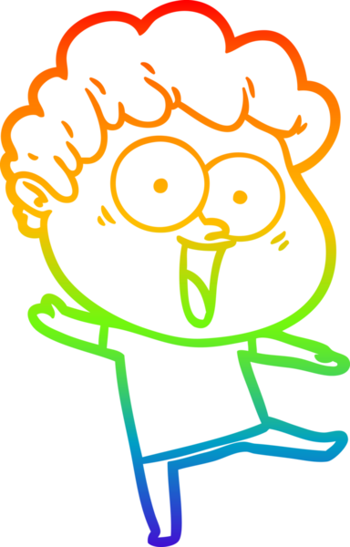 Bir insan tarafından çizilmiş mutlu bir adamın çizgi çizimi.