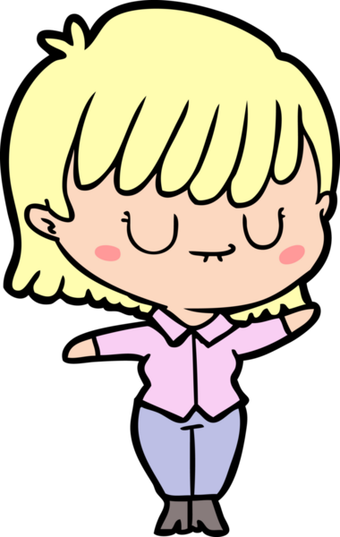 Bir insan tarafından çizilmiş karikatür kadın.