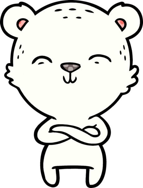 Bir insan tarafından çizilmiş kutup ayısı karikatürü