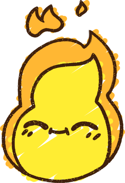 Bir insan tarafından çizilen Alev Karakteri Tebeşiri