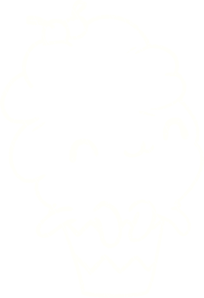 Bir insan tarafından çizilen Cupcake Tebeşiri