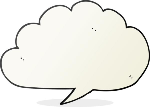 Bir insan tarafından çizilmiş karton bulutlu konuşma balonu