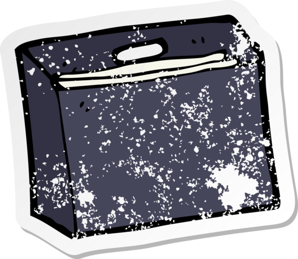 Bir insan tarafından çizilmiş bir karikatür iş dosyasının geriletilmiş etiketi.