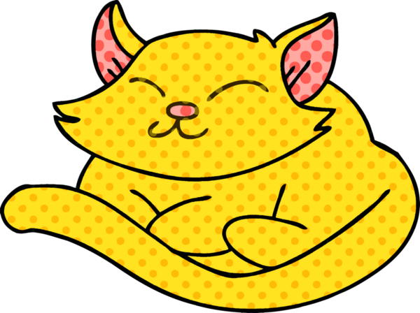 Bir insan tarafından çizilmiş çizgi roman tarzı tuhaf bir kedi.