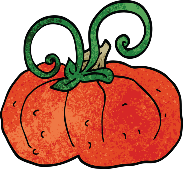 Bir insan tarafından çizilmiş karikatür kış kabağı.