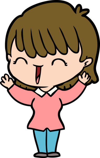 Bir insan tarafından çizilmiş karikatür kadın.