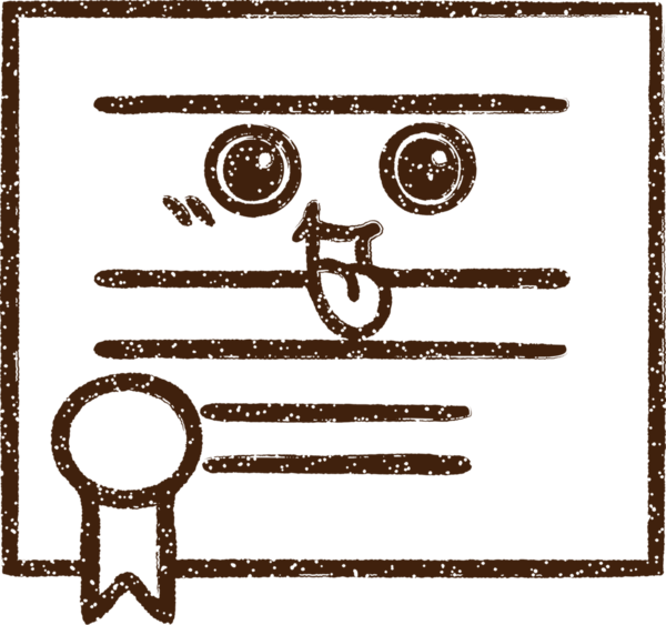 Bir insan tarafından çizilmiş Sertifika Kömürü Çizimi