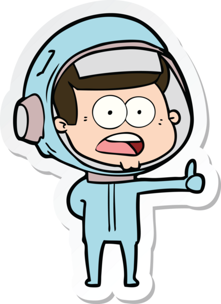 Bir insan tarafından çizilen bir karikatür çıkartması astronotu şaşırttı.