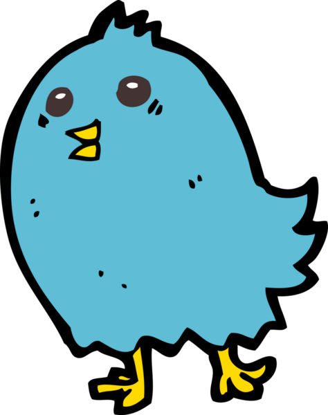 bir insan tarafından çizilmiş mavi kuş.