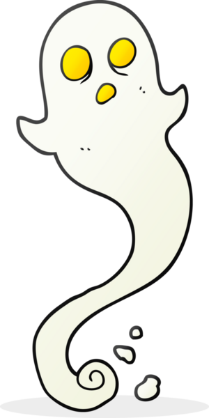 Bir insan tarafından çizilmiş cadılar bayramı hayaleti.