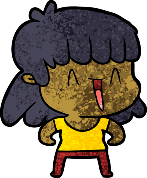 Bir insan tarafından çizilmiş karikatür kadın.