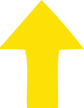 bir insan tarafından çizilmiş yönsel bir okun düz renk retro karikatürü