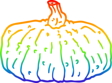 gökkuşağı gradyan çizgi çizimi bir insan tarafından çizilmiş bir kabak