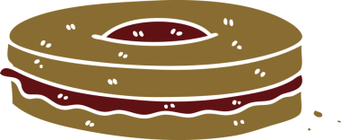 Bir insan tarafından çizilmiş garip bir çizgi film çikolatalı bisküvi.