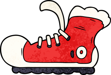 Bir insan tarafından çizilmiş bir spor ayakkabı.