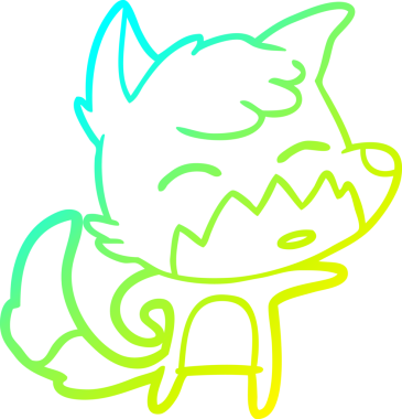 Bir insan tarafından çizilmiş bir tilki çizgi çizimi.