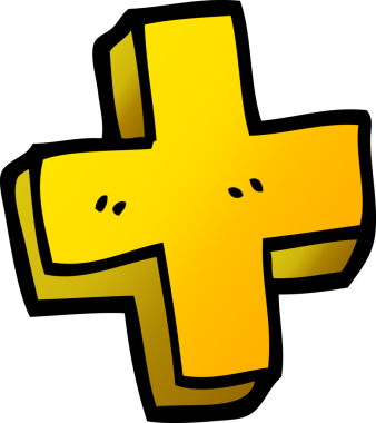 bir insan tarafından çizilmiş karalama artı sembol