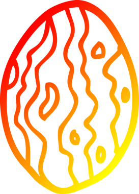 Bir insan tarafından çizilen badem fıstığının sıcak çizgi çizimi