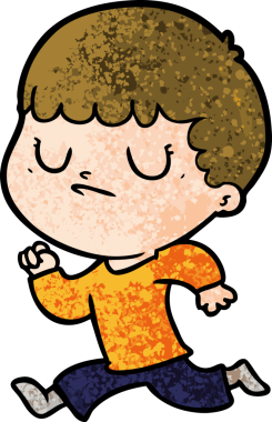 Bir insan tarafından çizilmiş huysuz çocuk çizgi filmi.