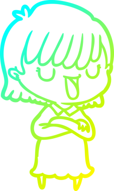 Bir insan tarafından çizilmiş bir karikatür kadın çizimi.