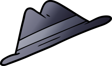 Bir insan tarafından çizilmiş çizgi film şapkası.