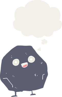 Düşünce baloncuklu karikatür bir insan tarafından çizilmiş.