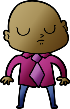 bir insan tarafından çizilmiş kel bir adam.