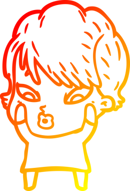 Bir insan tarafından çizilmiş bir karikatür kadın çizimi