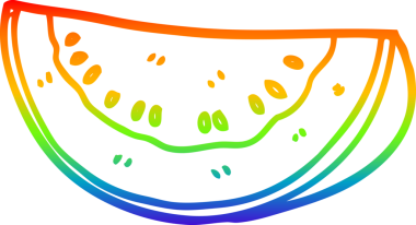 Bir insan tarafından çizilmiş karpuz karpuzunun çizimi.