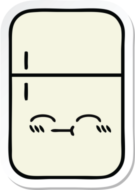 Bir insan tarafından çizilmiş şirin bir buzdolabı etiketi.