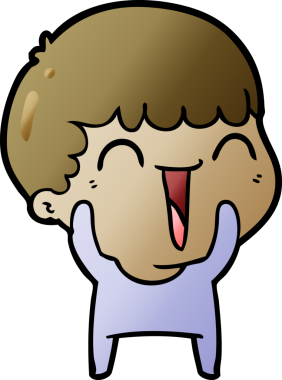 Bir insan tarafından çizilmiş mutlu bir adam.