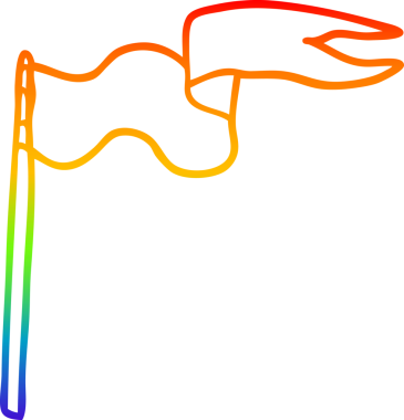 gökkuşağı gradyanı bir insan tarafından çizilmiş bir karikatür bayrağının çizimi