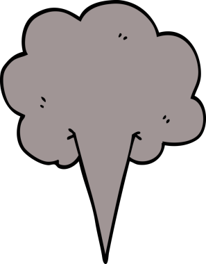 Bir insan tarafından çizilmiş karalama bulutu.