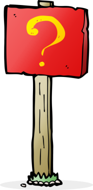 bir insan tarafından çizilmiş soru işareti çizimi.