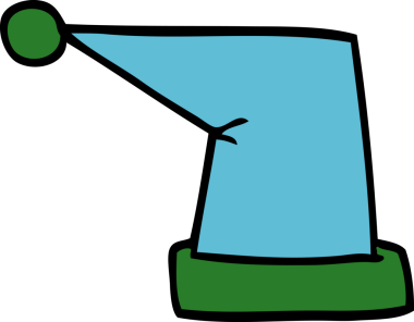 Bir insan tarafından çizilmiş bir elf şapkası.