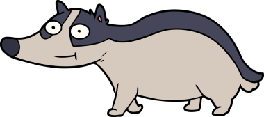 Bir insan tarafından çizilmiş karikatür dostu porsuk