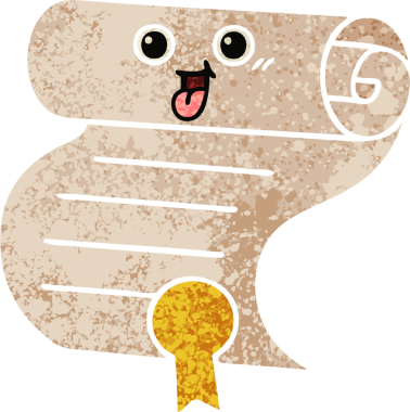 Bir insan tarafından çizilen sözleşmenin retro illüstrasyon tarzı karikatürü