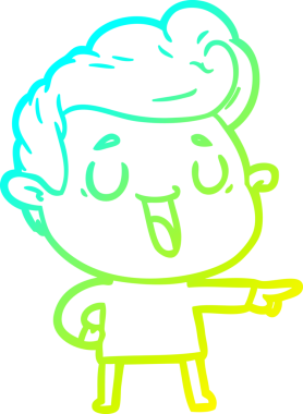 Bir insan tarafından çizilmiş mutlu bir çizgi film karakteri çizimi.