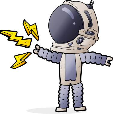 Bir insan tarafından çizilmiş bir astronot.