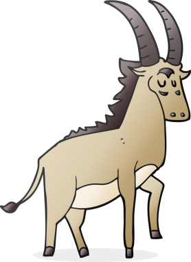 Bir insan tarafından çizilmiş serbest çizim bir antilop.