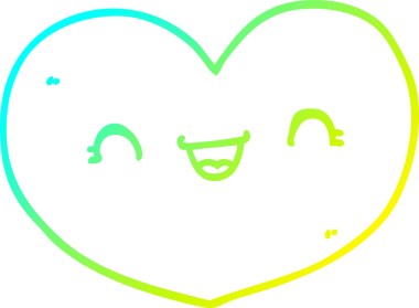 Bir insan tarafından çizilmiş bir aşk karikatürü çizimi.