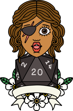 Retro Dövme Tarzı Bir insan tarafından çizilmiş 20 zarlı düzenbaz insan