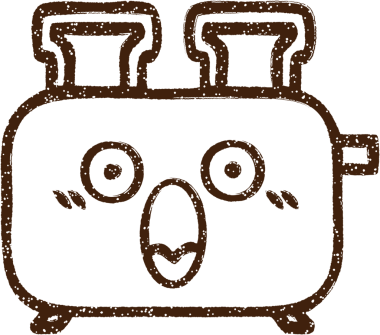 Bir insan tarafından çizilmiş tost makinesi kömürü.