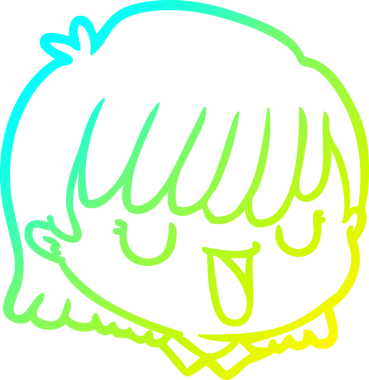 Bir insan tarafından çizilmiş bir karikatür kadın yüzü.