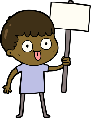 Bir insan tarafından çizilmiş çizgi film adamı.