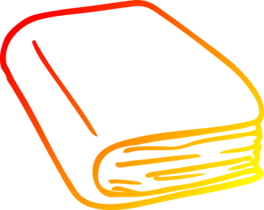 Bir insan tarafından çizilmiş bir çizgi film günlüğünün sıcak gradyan çizimi